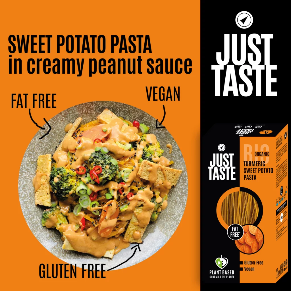 JT_amazon_2024_Rezept Ingredients Sweet Potato Pasta in creamy peanut sauce